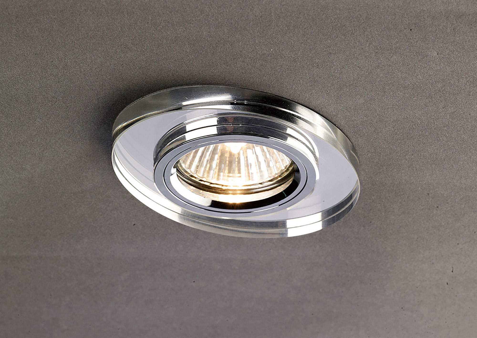 IL30808CH  Crystal Downlight Oval Rim Only Clear